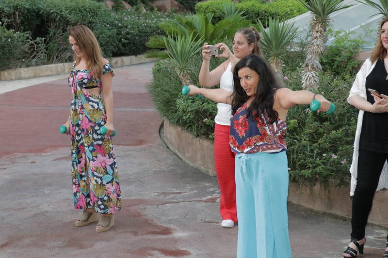 Gathering around the pool at Hilton Beirut Habtoor Grand